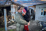 junge Mutter in der Ukraine