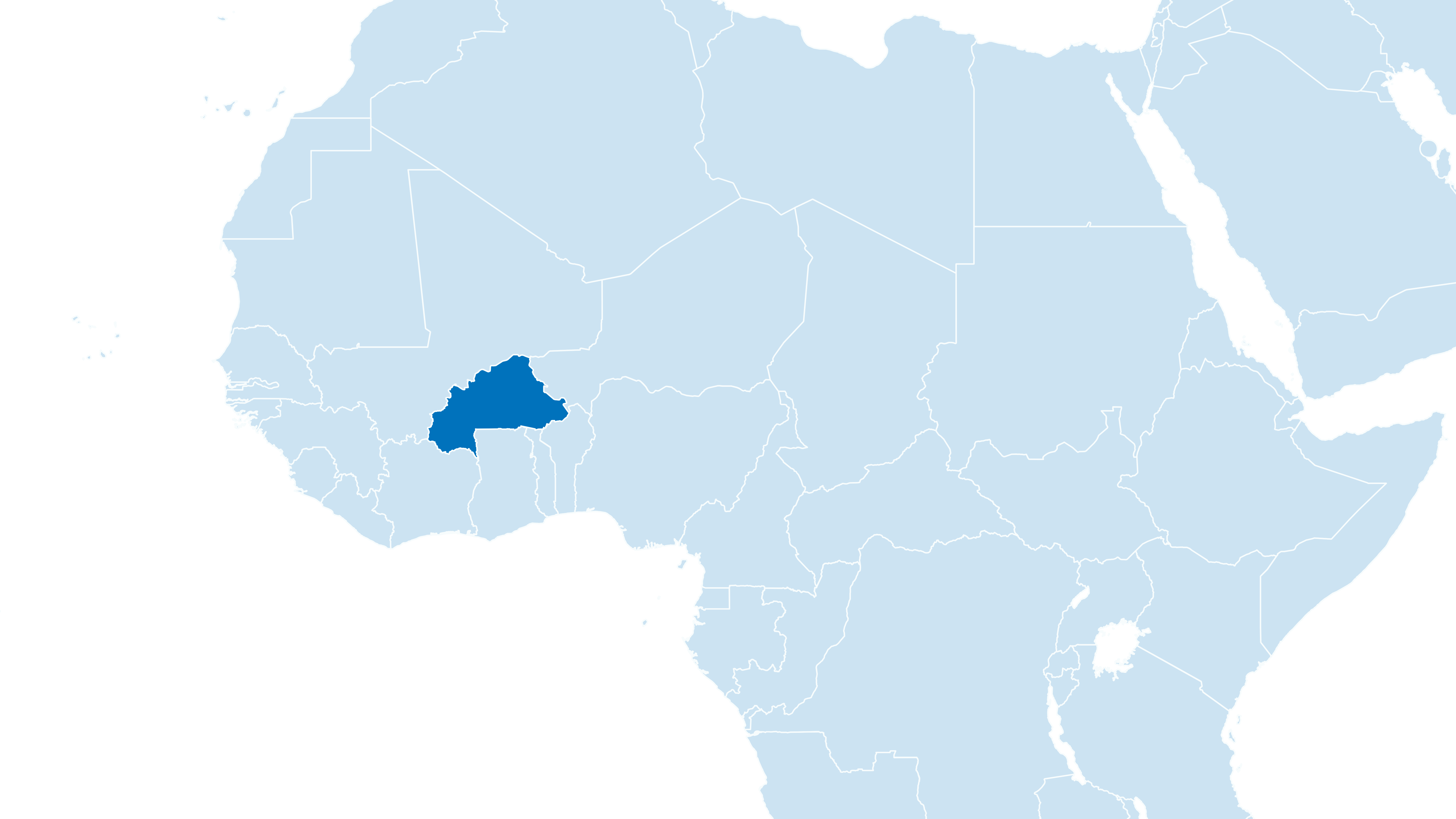 Kartenausschnitt burkina Faso