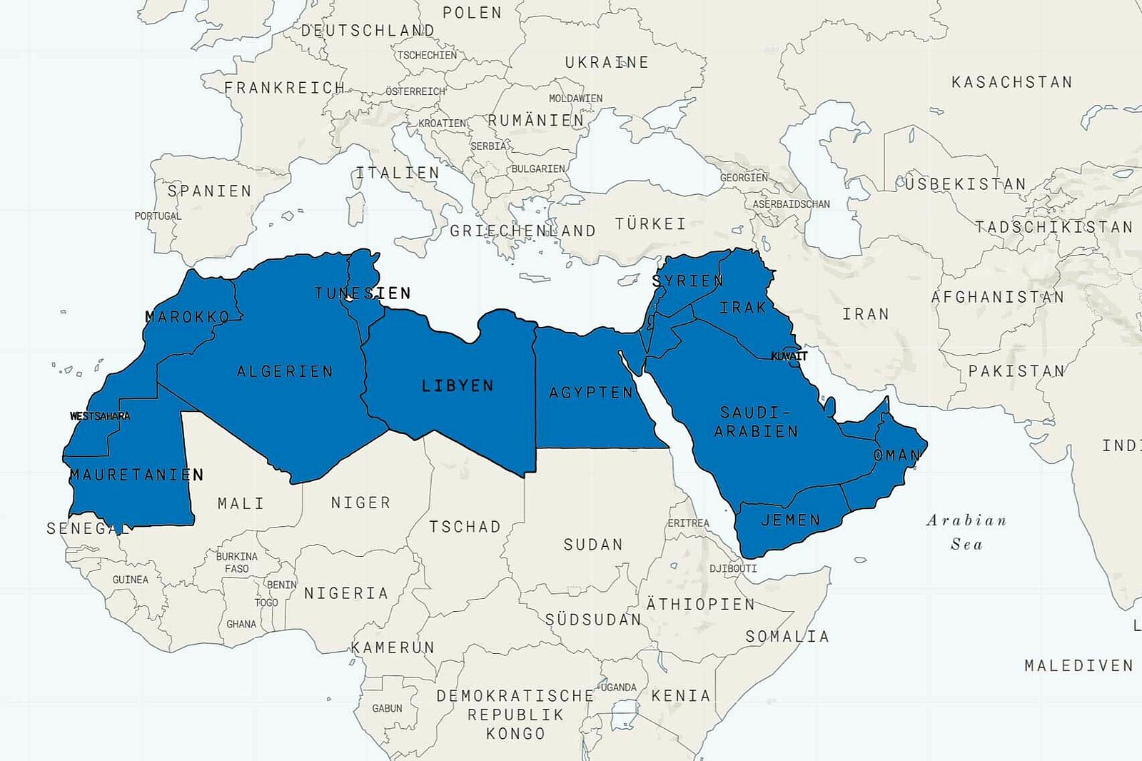Region MENA: Flüchtlinge in Nordafrika und dem Nahen Osten