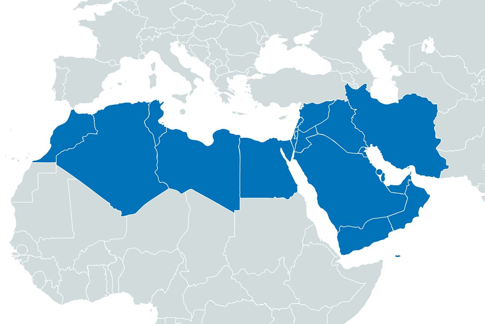 Landkarte MENA Region