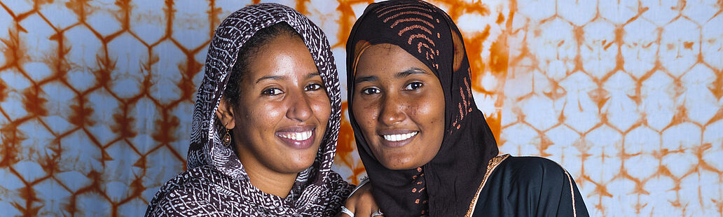 Zwei Flüchtlingsfrauen aus dem Sahel