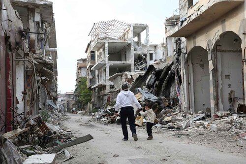 Zerstoerung in Syrien