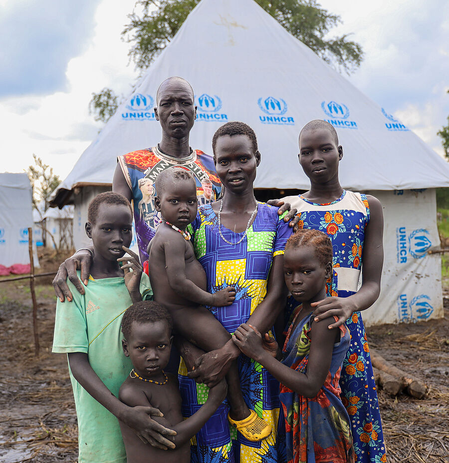 Süd Sudanische Familie