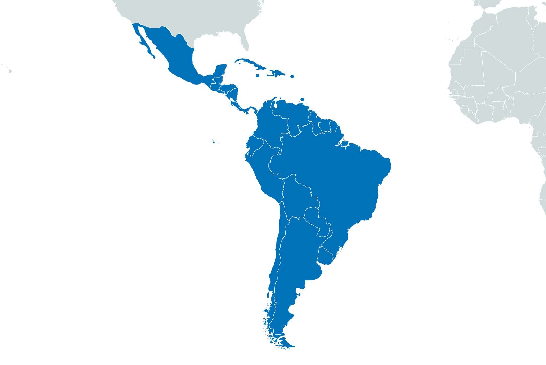 Landkarte Lateinamerika