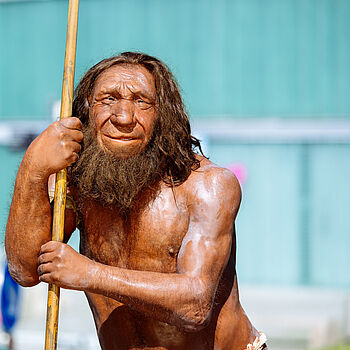Ein Neandertaler im Neandertaler Museum