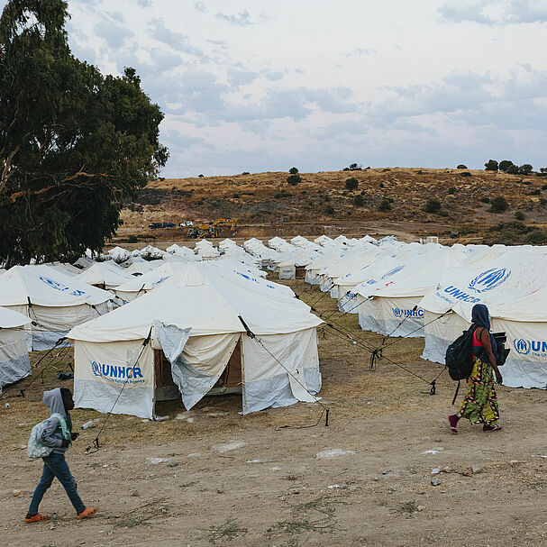 Flüchtlingslager, Zelte Lesbos