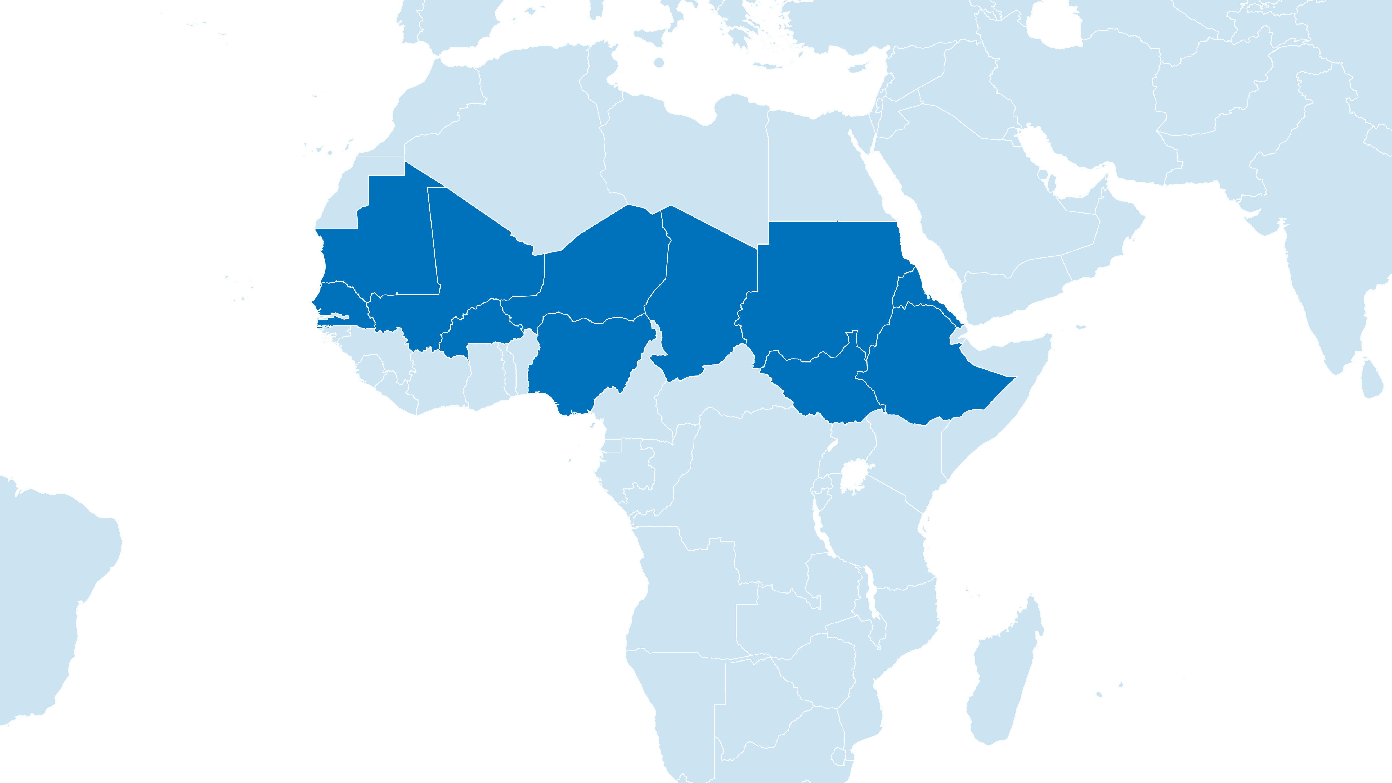 kartenasusschnitt der Sahelzone