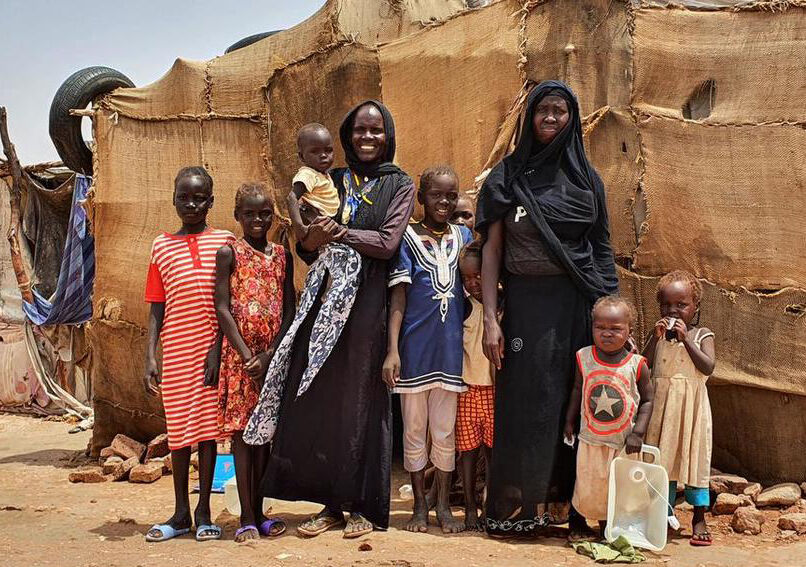 Flüchtlingsfamilie im Sudan