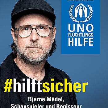 Bjarne Mädel als Gesicht der Kamagne #hilftsicher