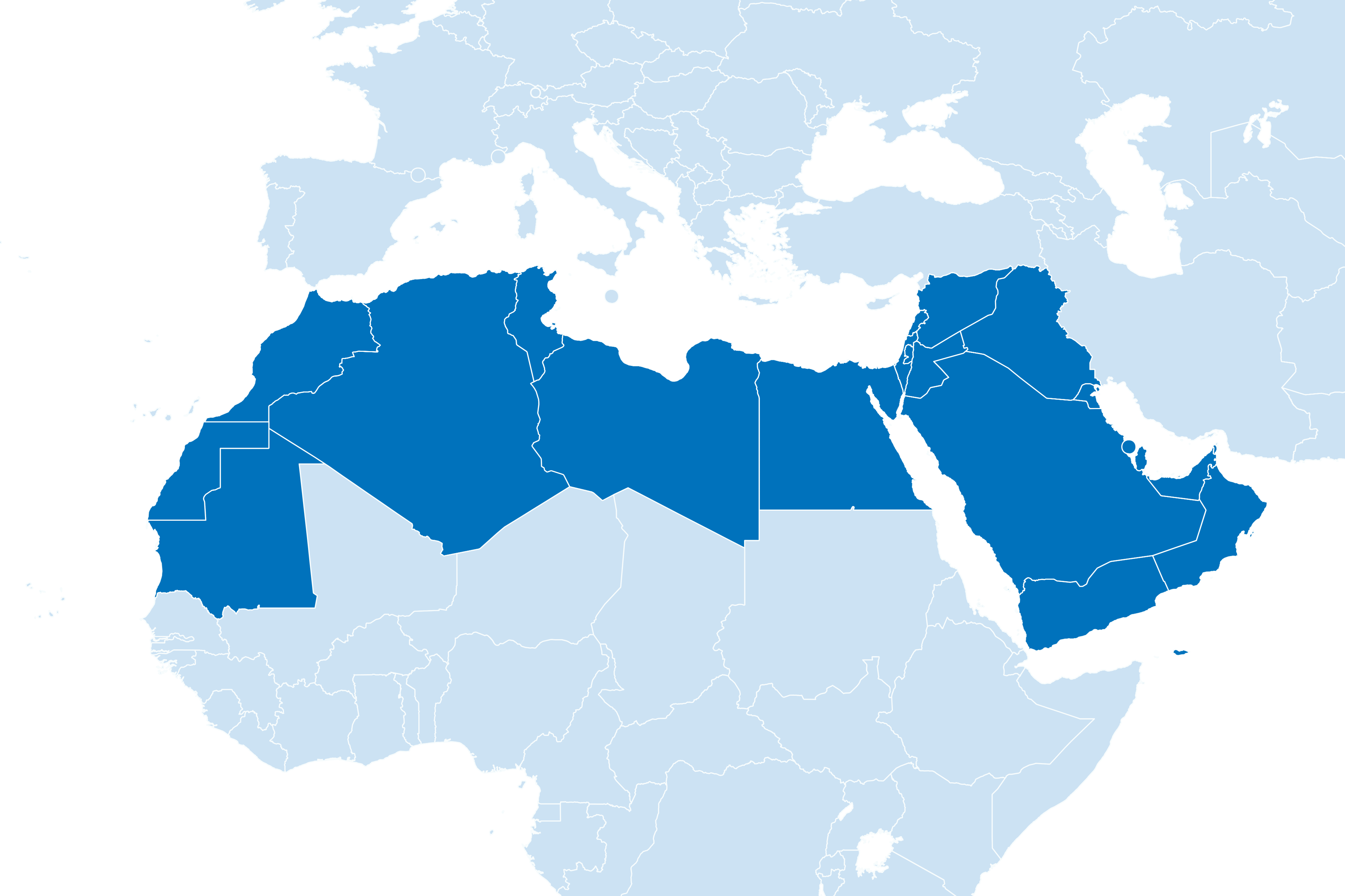 MENA-Region Karte