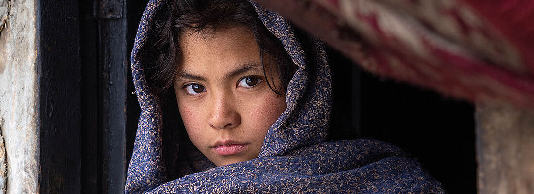 Afghanisches Flüchtlingsmädchen