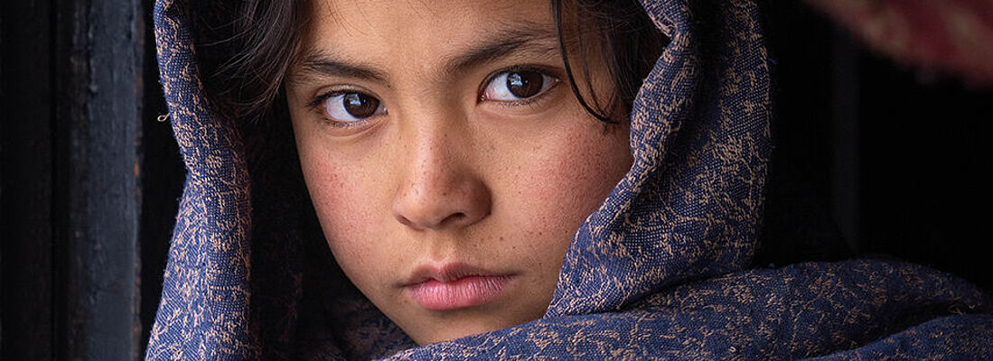 Afghanisches Flüchtlingsmädchen