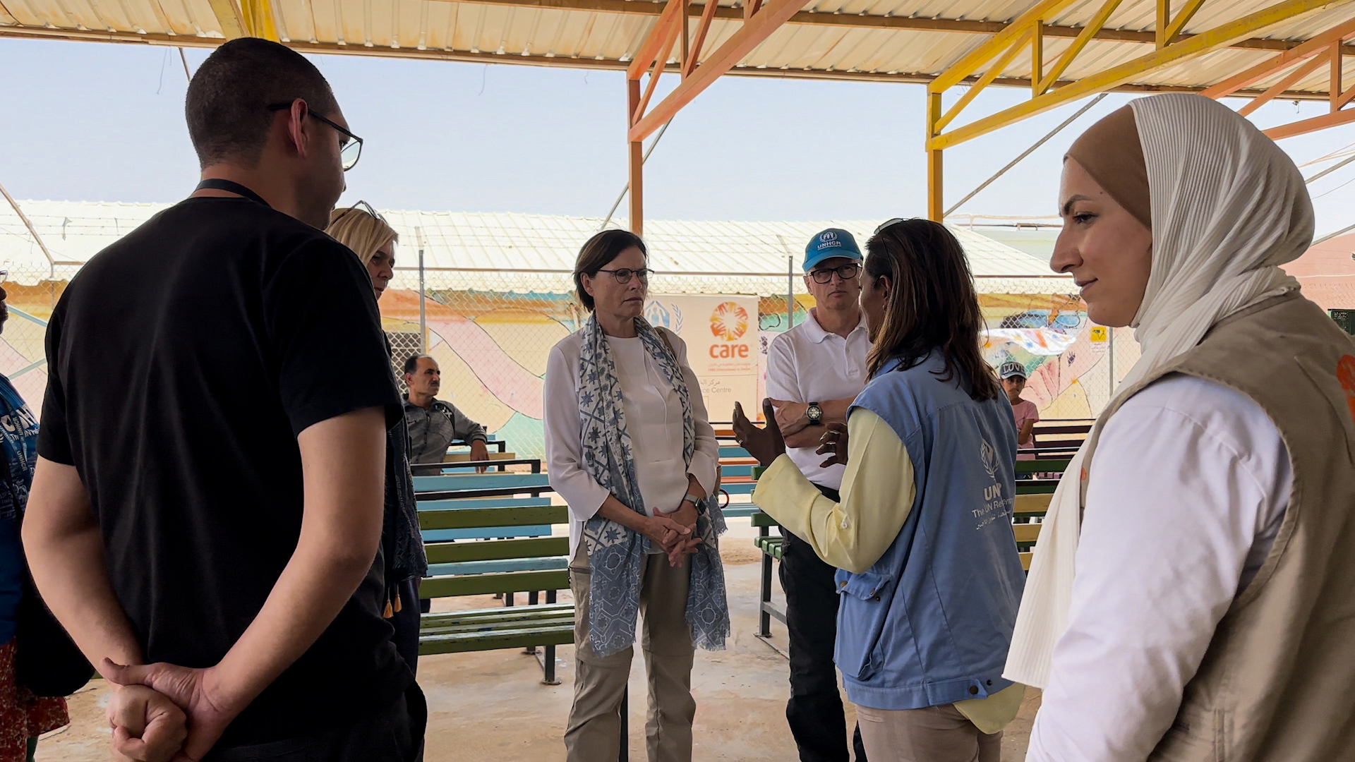 Dr. Ricarda Brandts im Flüchtlingscamp Azraq