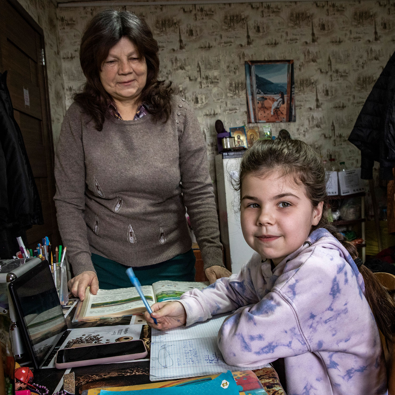 Flüchtlings-Mädchen Ukraine